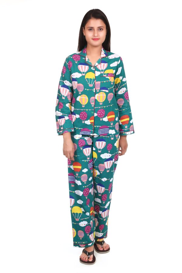 Parachute Print Night Suit For Women's