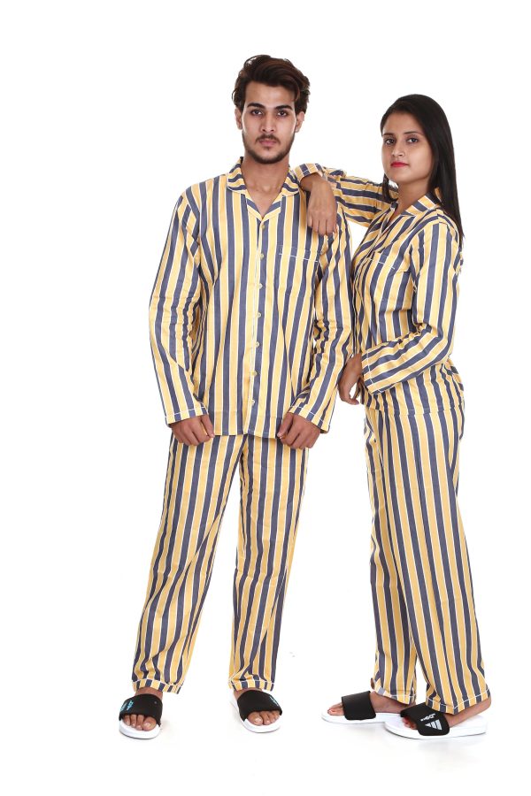 Strip Print Night Suit Combo